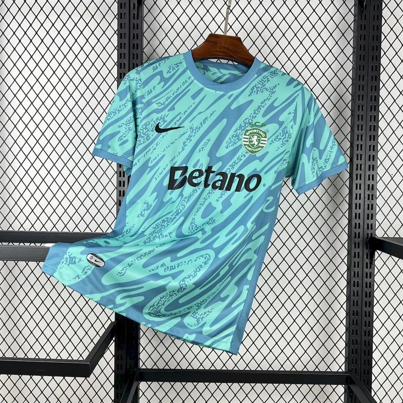 2025-26 Sporting Lisbon season blue goalkeeper Football jersey