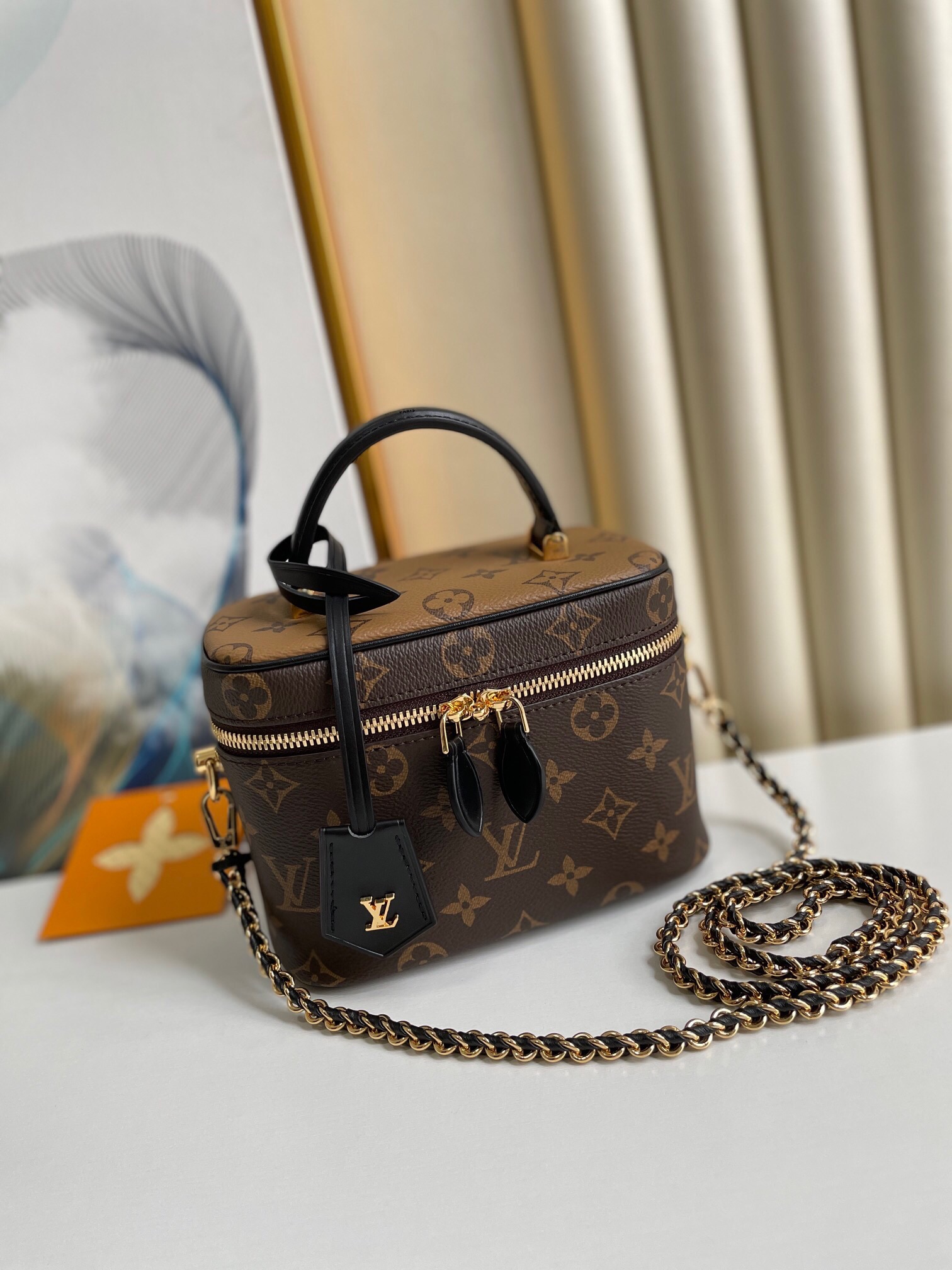 Louis Vuitton Vanity Chain Pouch Other Monogram Canvas 17cm Women Handbags M47125