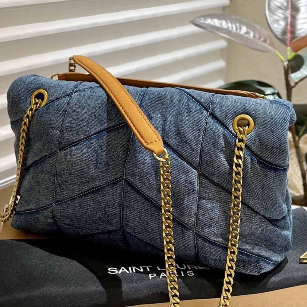 Saint Laurent Puffer Toy Denim Blue 28Cm 7593372PT674575