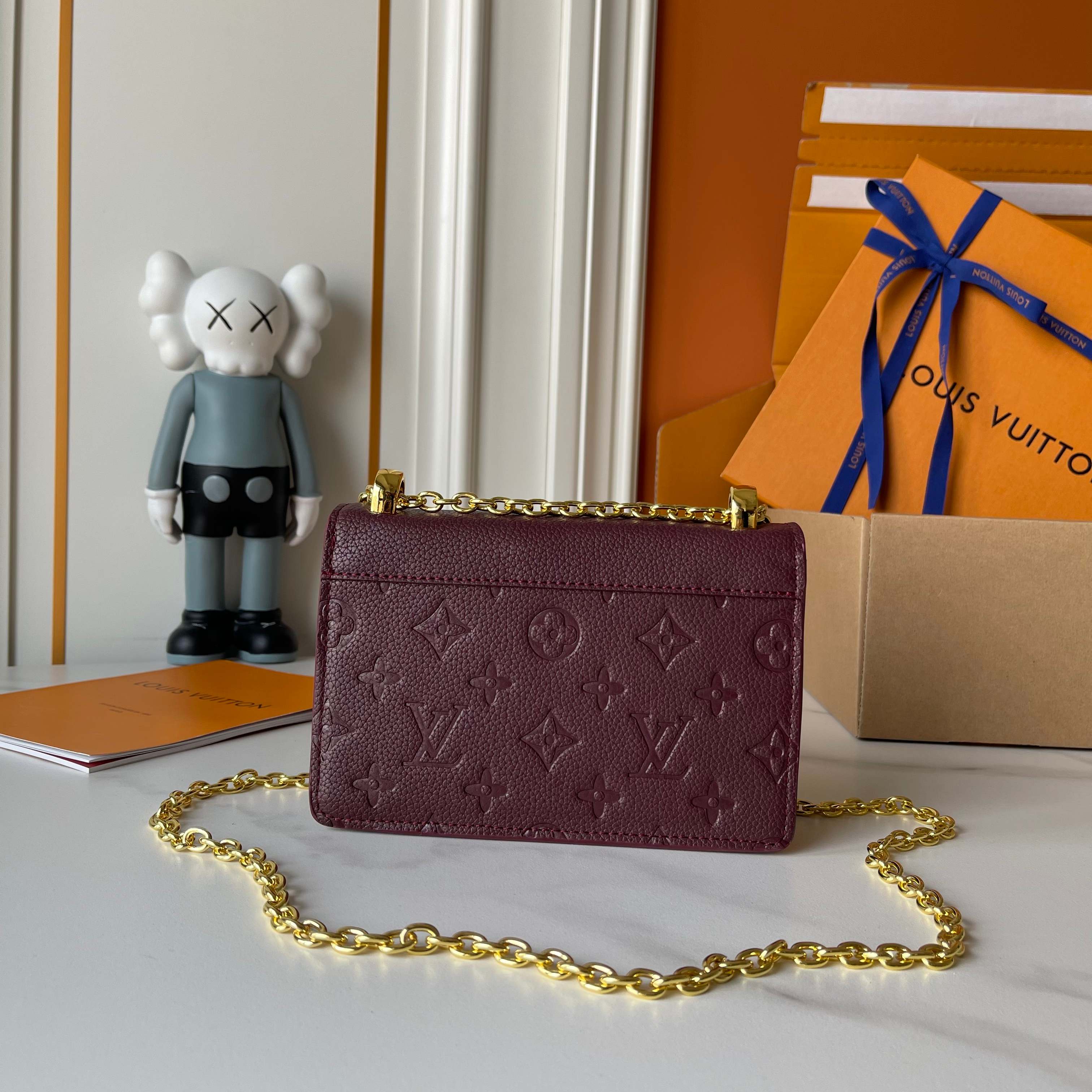 LV Wallet On Chain Rosy 酒红色