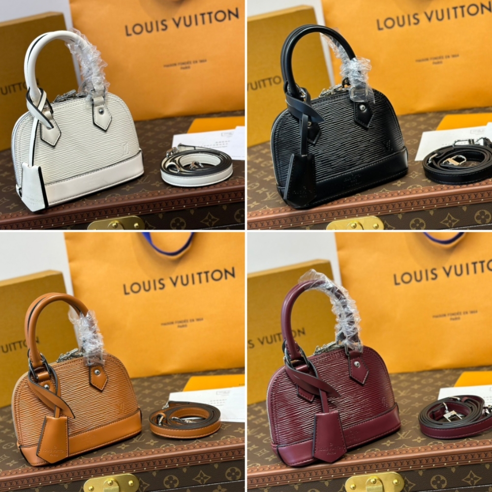 Louis Vuitton Nano Alma Bag White Quartz 18Cm M82411