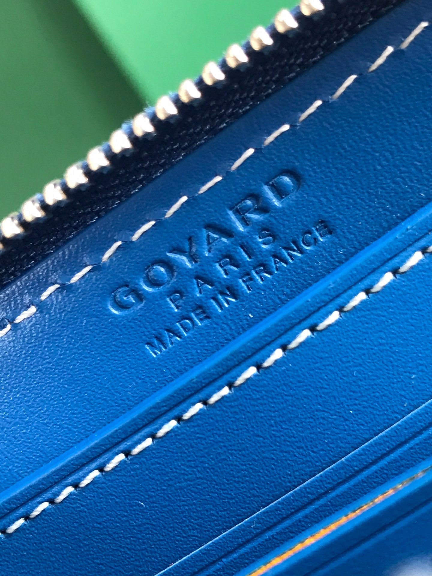 Goyard Matignon Mini Wallet 11 Cm Sapphire Blue Goyardine Canvas And Calfskin