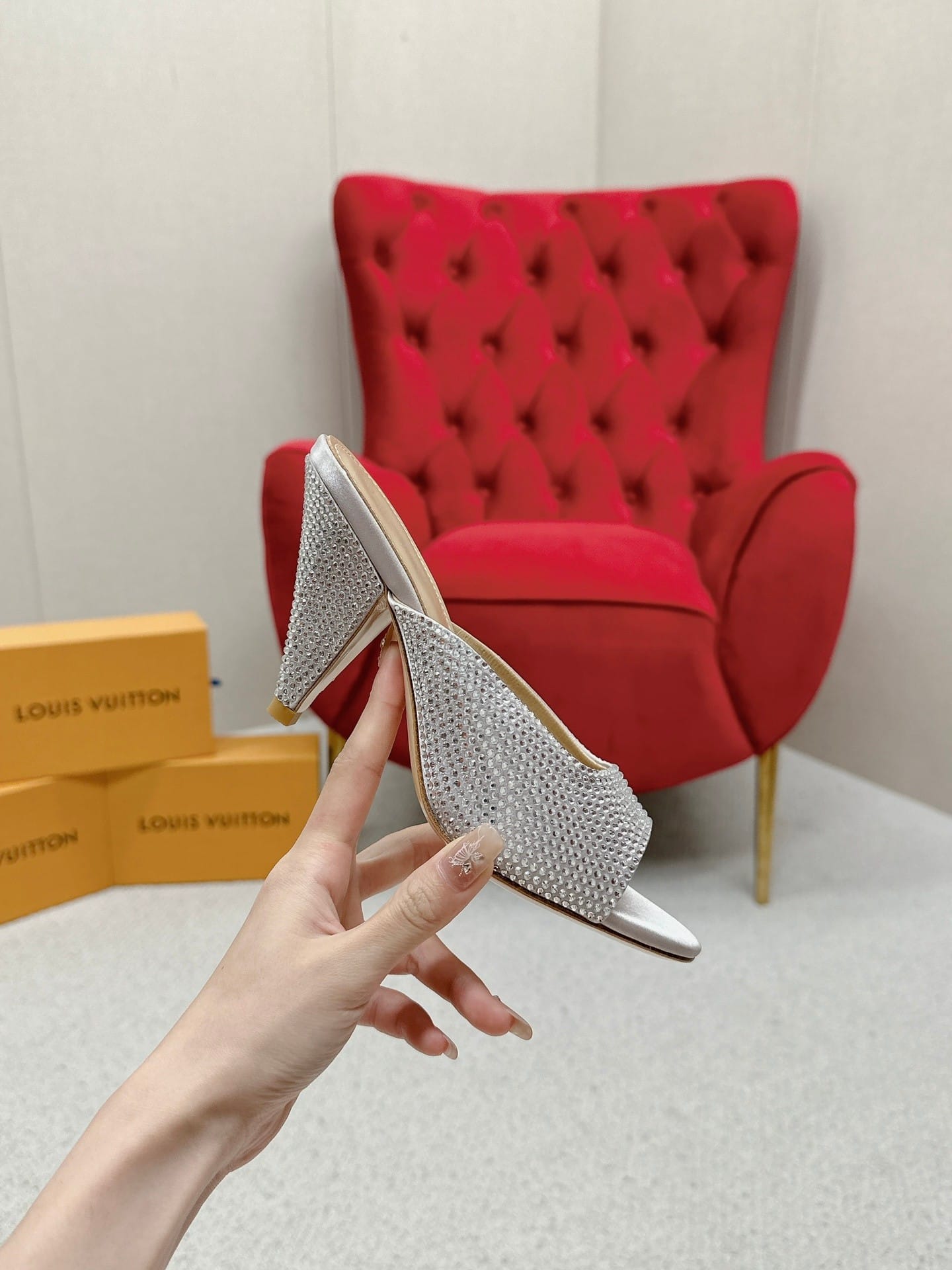 Louis Vuitton Super Mule Silver 1Acj47
