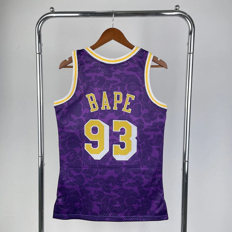 1996-97 NBA Lakers  93 BAPE Basketball Jersey