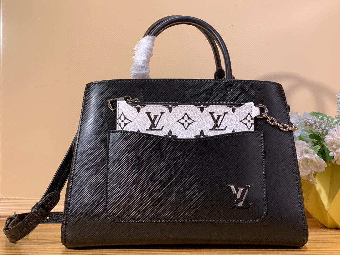 Louis Vuitton Marelle Tote Mm 30Cm Black