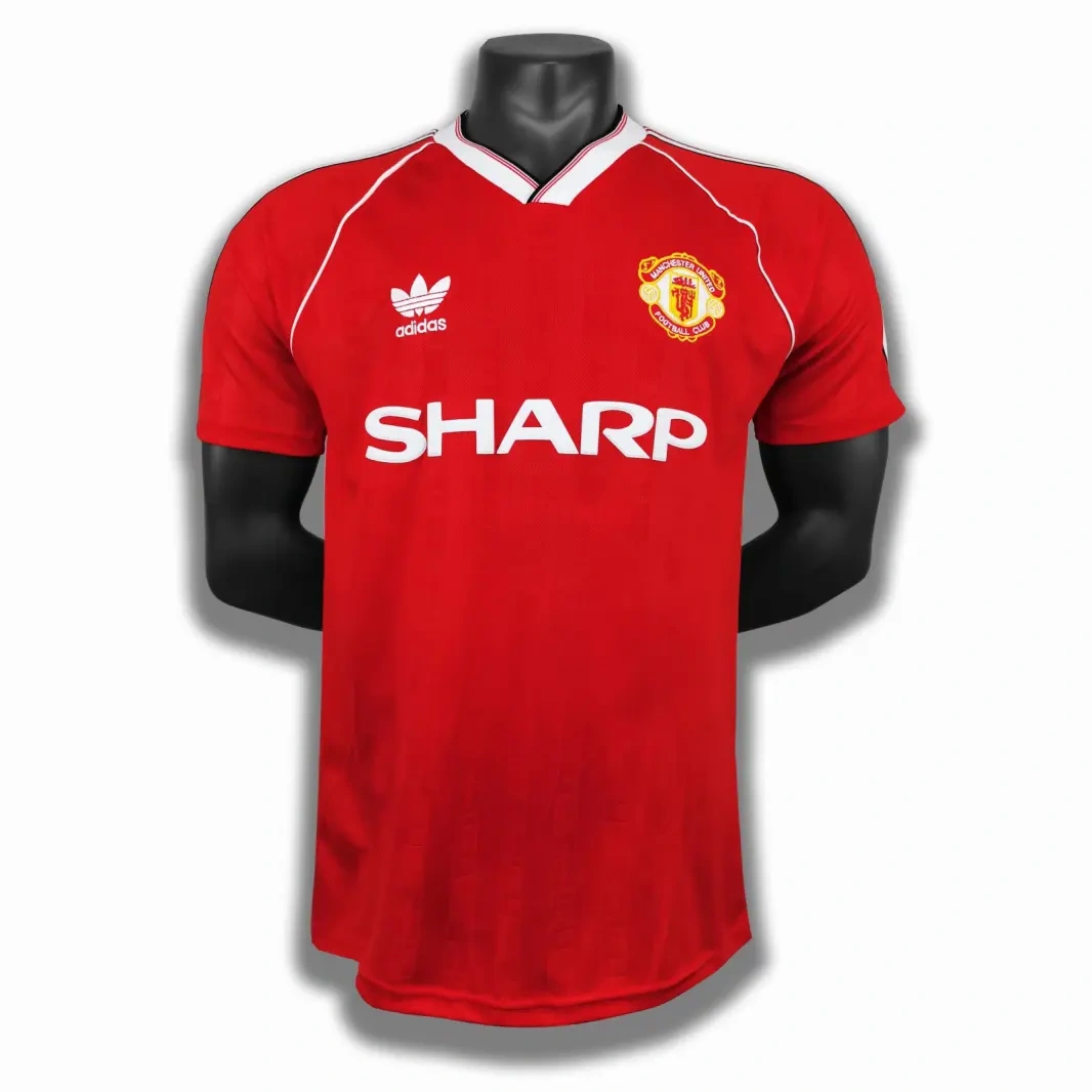 retro 1988-90 Manchester United home retro football jersey Fan version