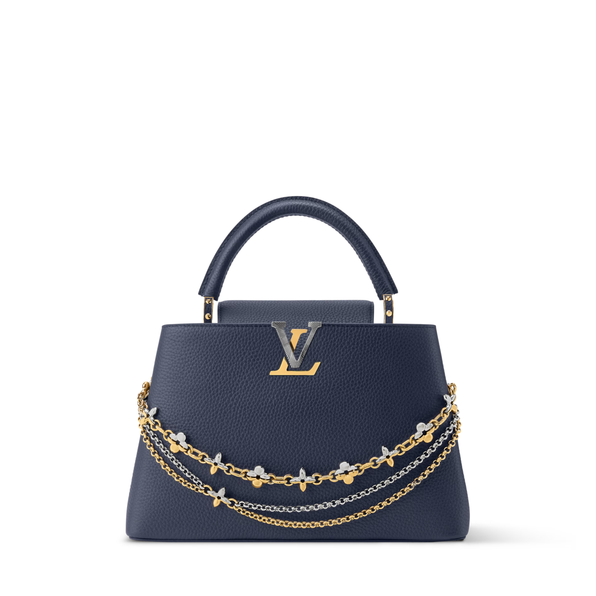 Louis Vuitton Capucines MM M27035 Navy 31cm/12.2in
