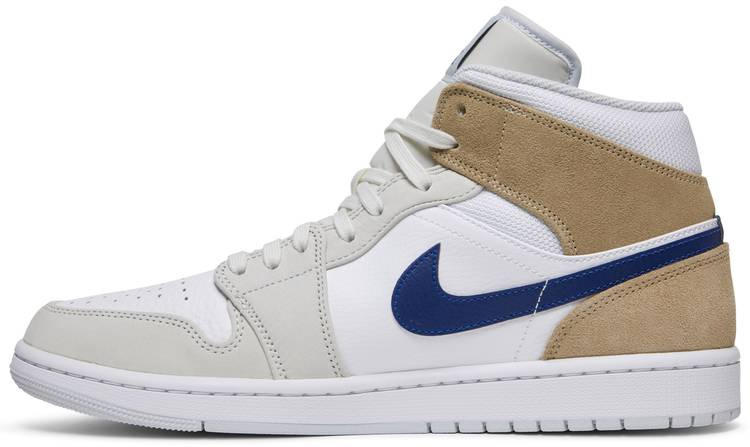 Air Jordan 1 Mid White Khaki Blue Void DO6726-100