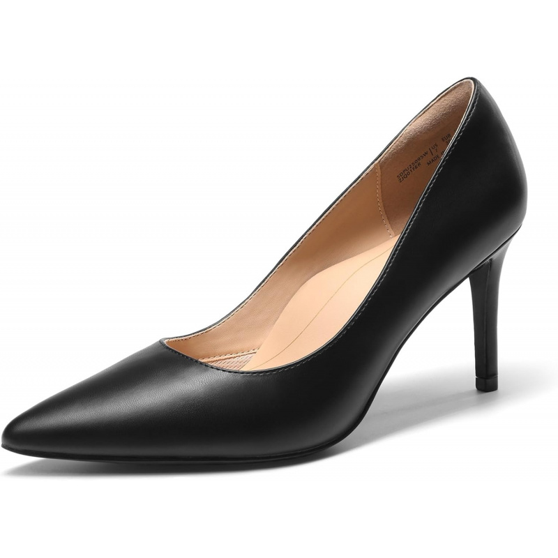 Women's High Heels Pump Closed Pointed Toe Slip-On
