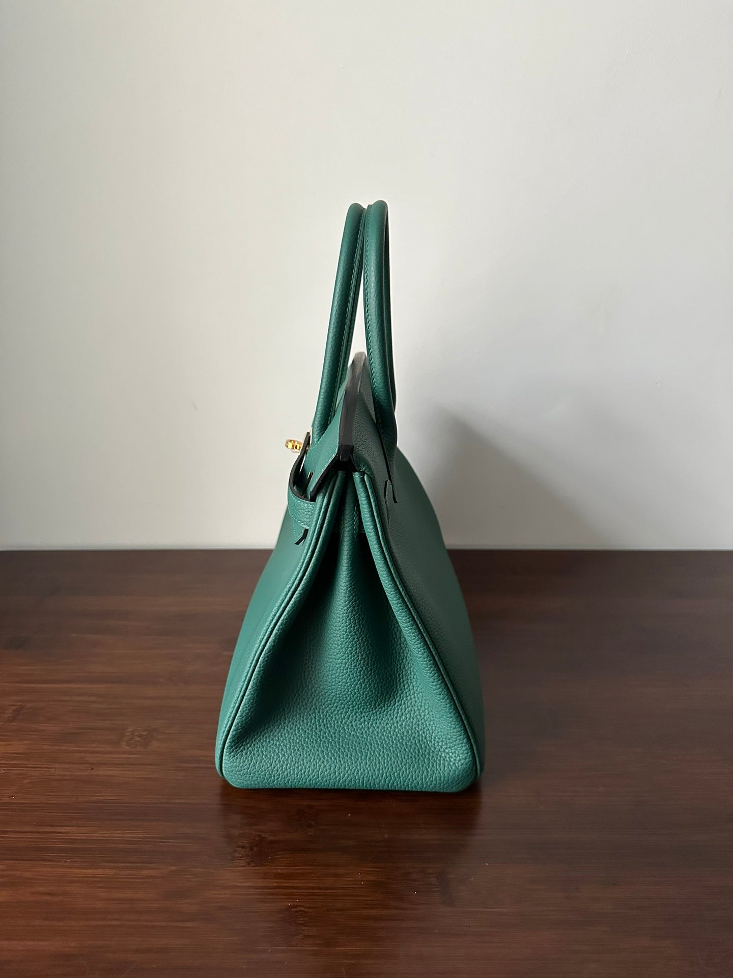 Hermes Birkin 30Cm Malachite Togo Leather Gold Hardware