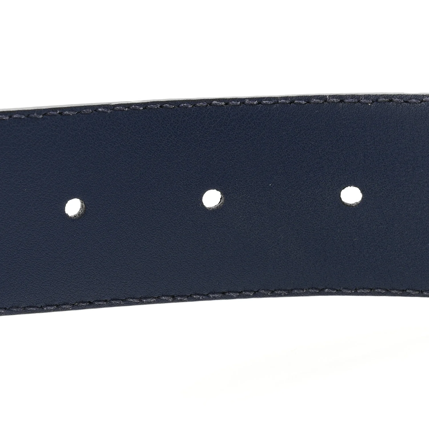 Moon Calfskin Interlocking G 37mm Belt 75 30 Cobalt Blue