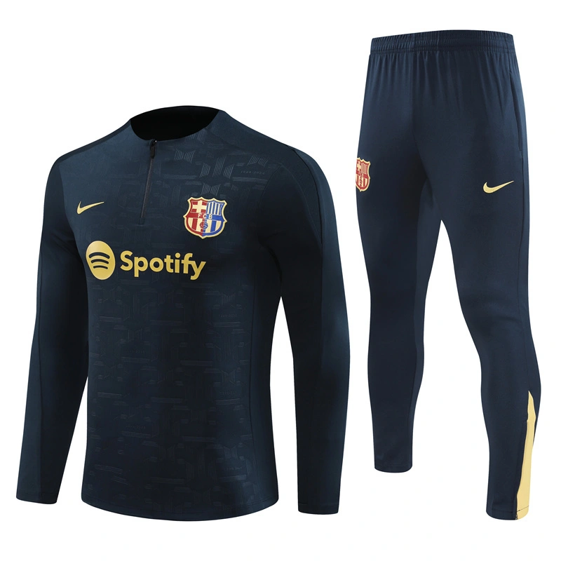 2024-25 Barcelona Half-Pull Training Suit Jersey Set