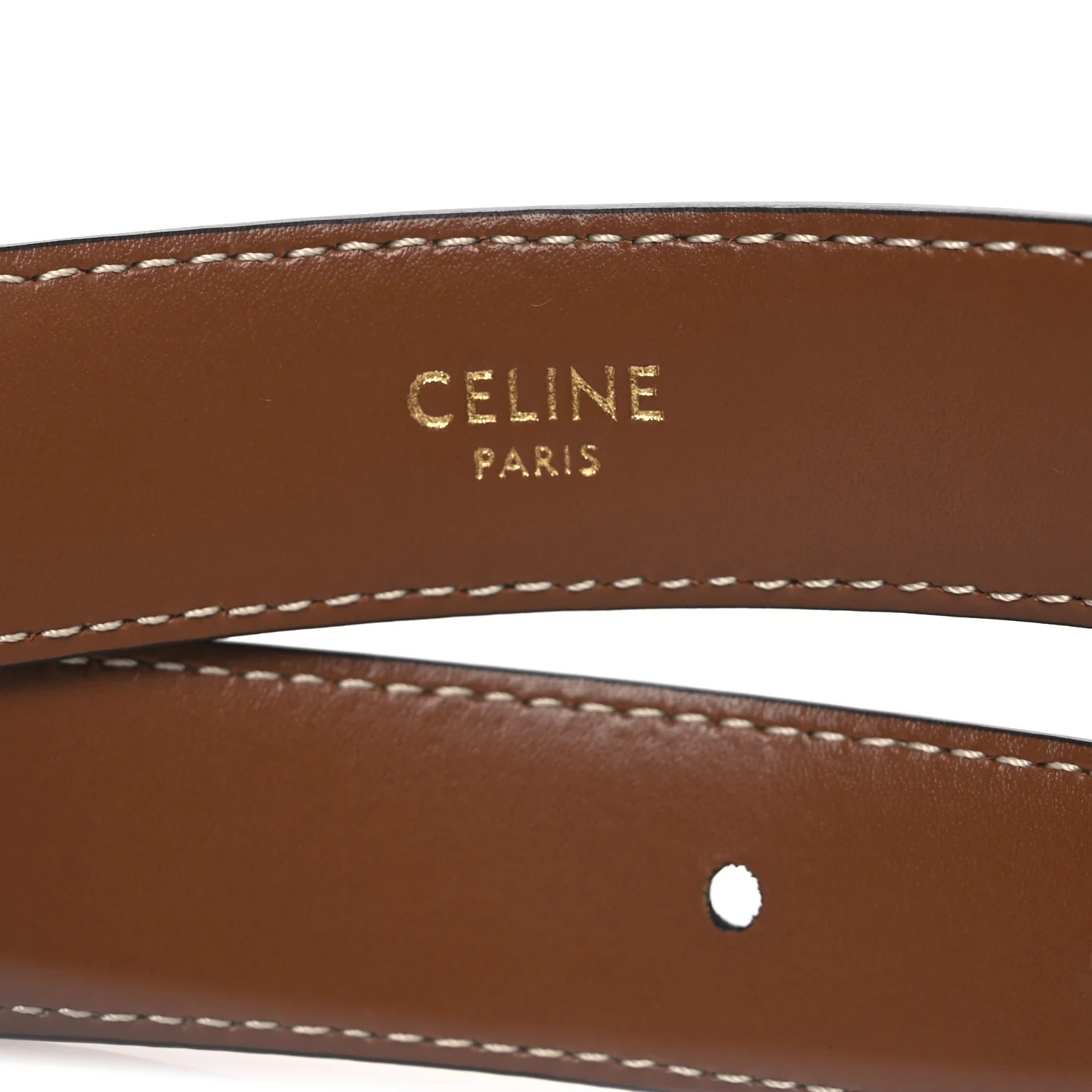 Box Calfskin Medium 25mm Triomphe Belt 75 30 Tan
