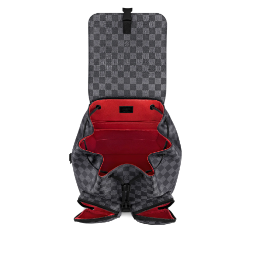 Louis Vuitton Utility Backpack Black And Grey 40Cm