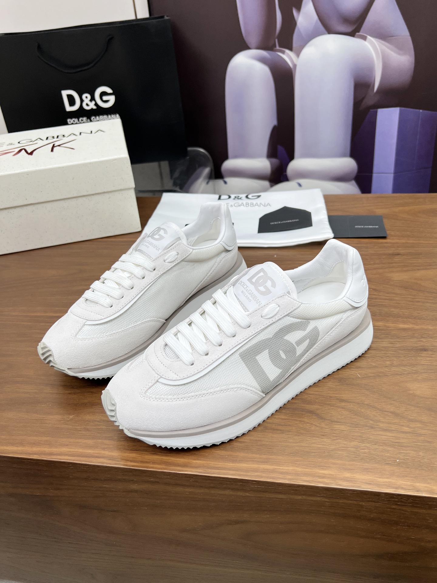 DOLCE & GABBANA Mixed-material DG CUSHION sneakers