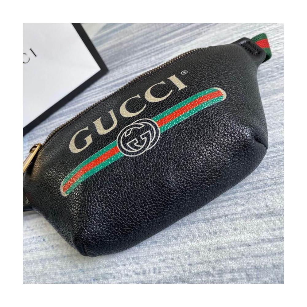 Gucci Print Small Belt Bag Waist Body Black