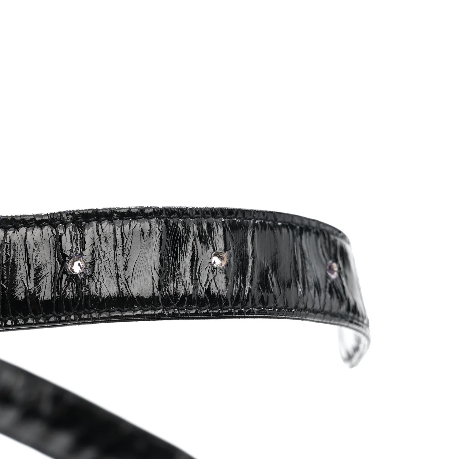 Patent Flap Waist Belt Bag Black