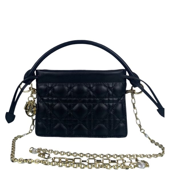 DIOR LADY DIOR MILLY MINI BAG BLACK 19CM