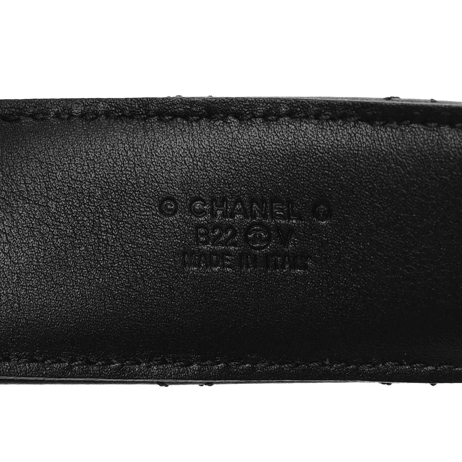 Calfskin Quilted CC Chain Belt 80 32 Black