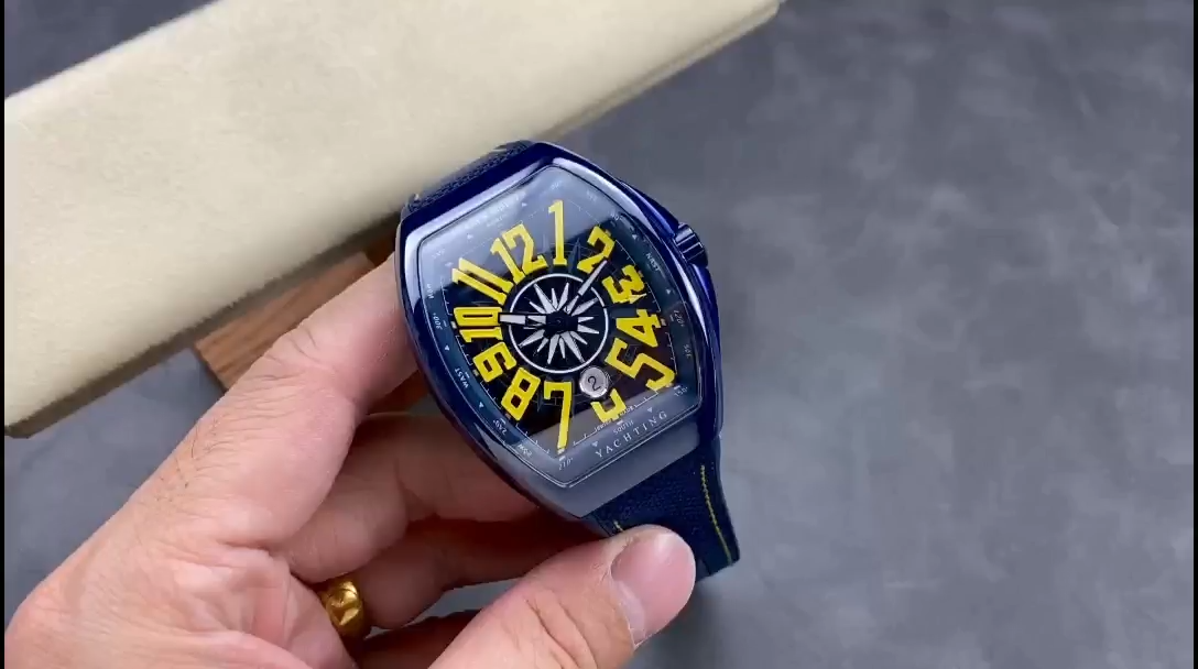 【Super Clone】Franck Muller Framulan V45 Ceramic Yacht Model Yellow 45mm