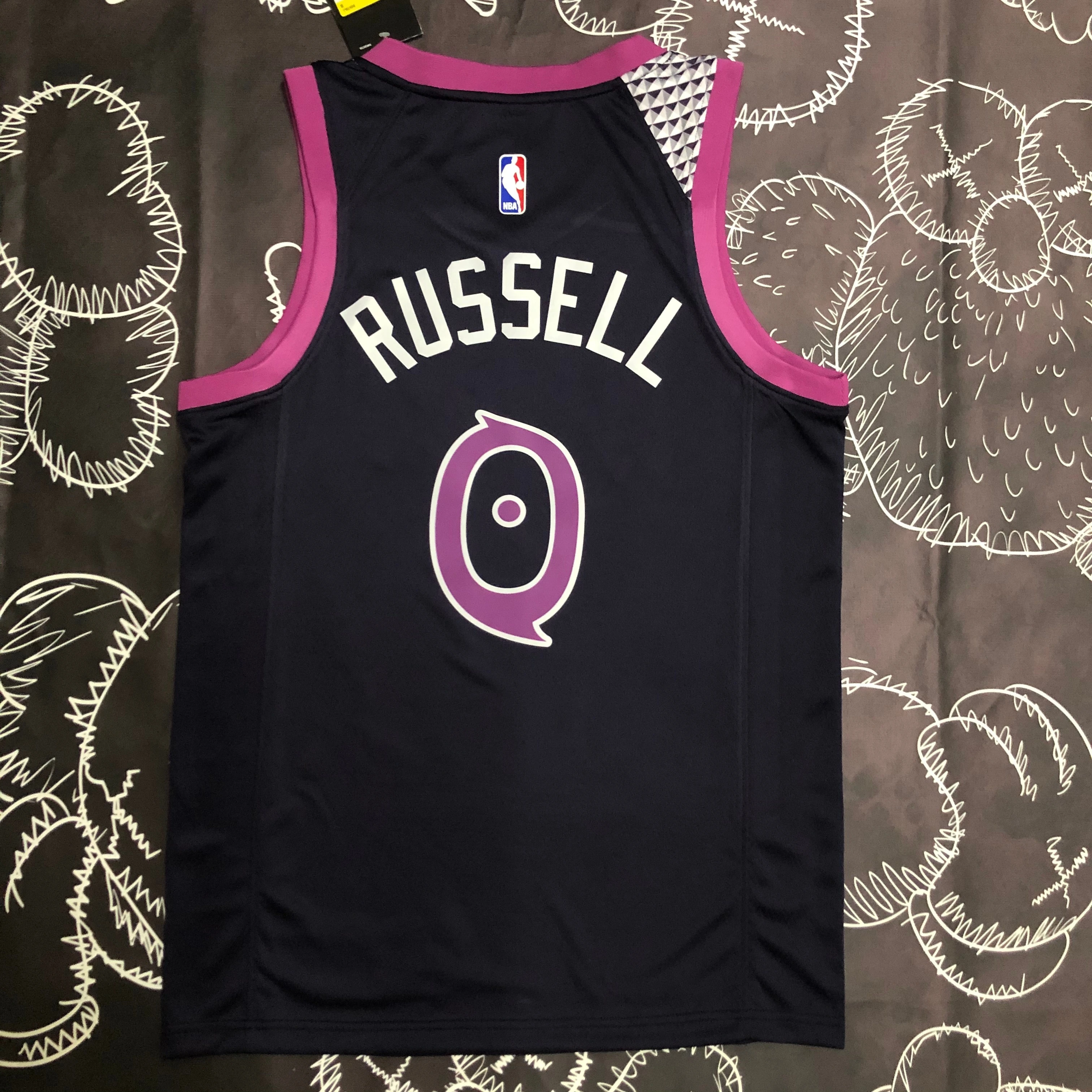 NBA Minnesota Timberwolves 0 Russell Basketball Jersey
