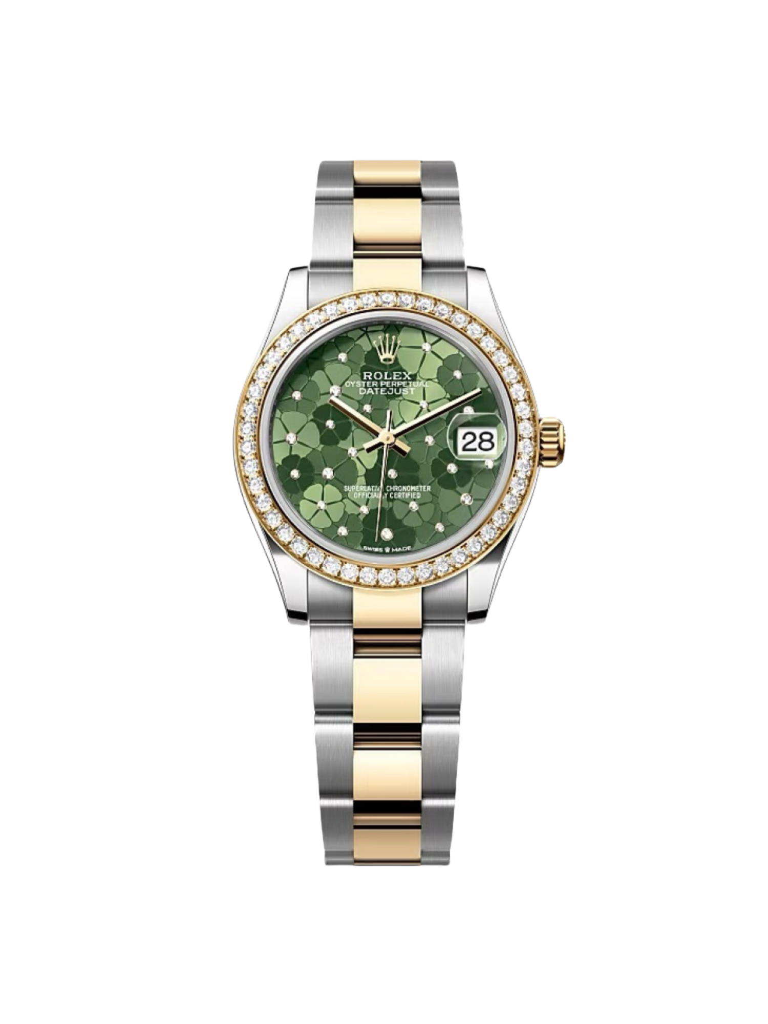 Rolex Datejust m278383-0031/0032 31mm Green Floral Dial Oyster Bracelet