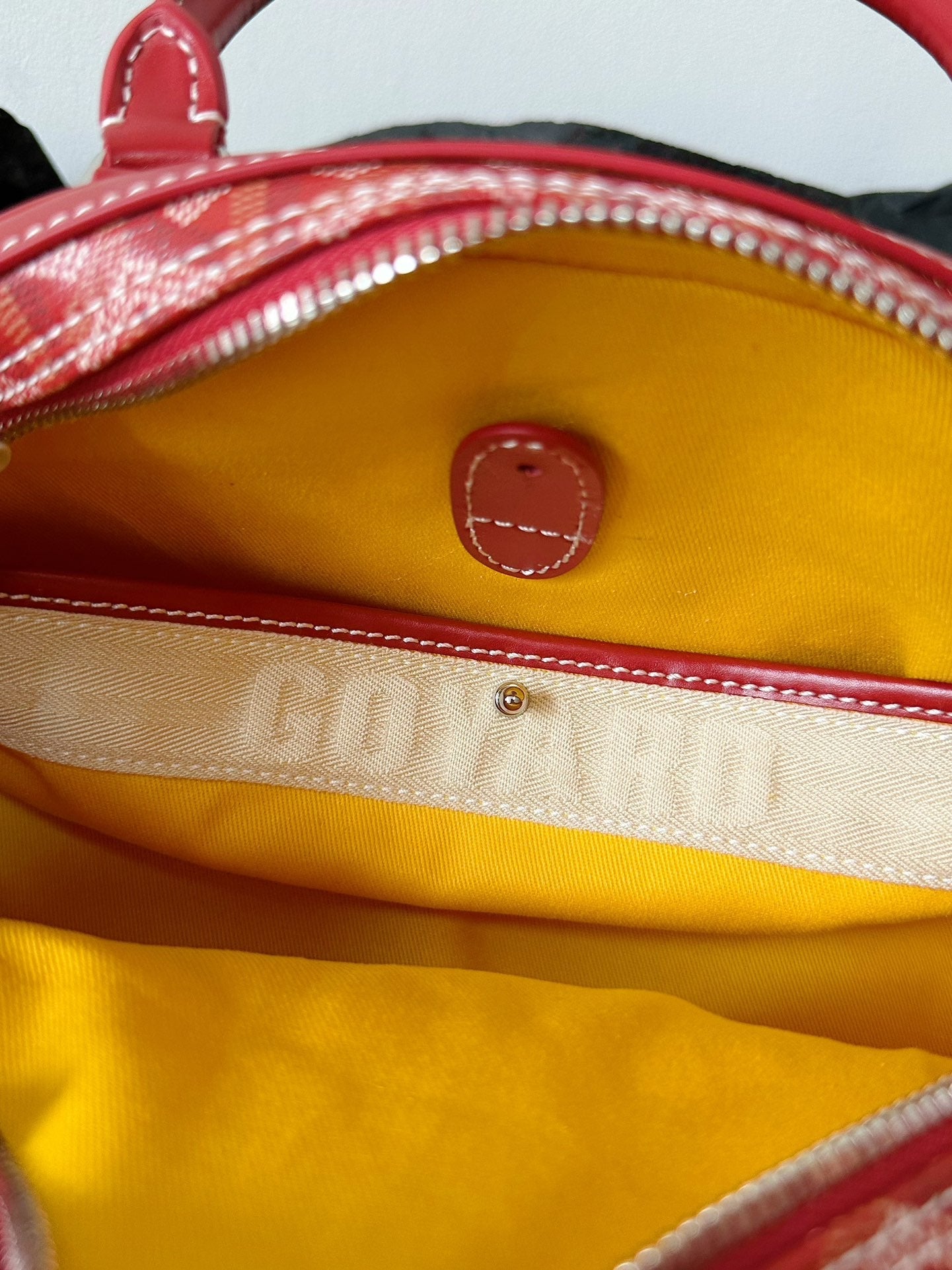 Goyard Goya Bowling Ball Small Red Canvas 27cm