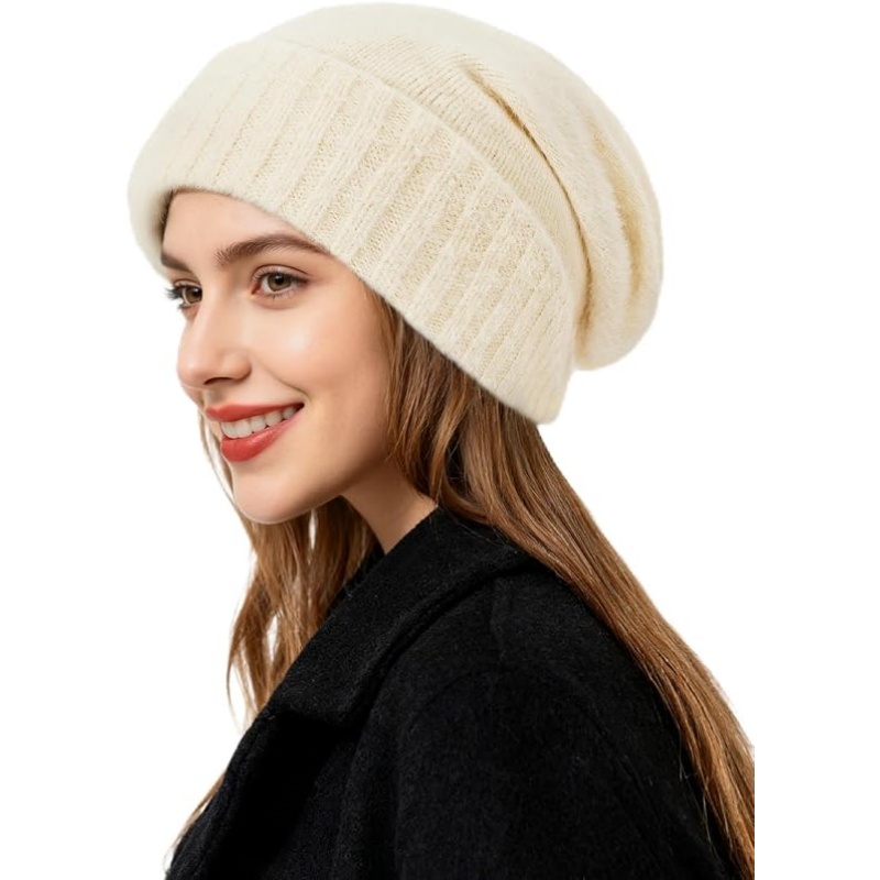 Satin Lined Slouchy Beanie Women