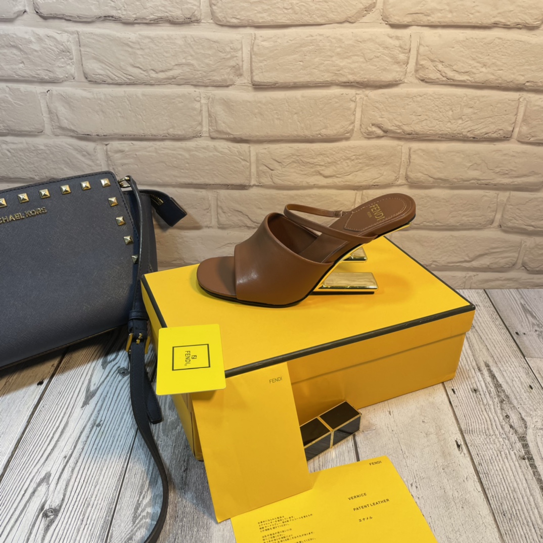 Fendi First Leather High-Heeled Sandals Brown 8R8212Na7F1Gqi