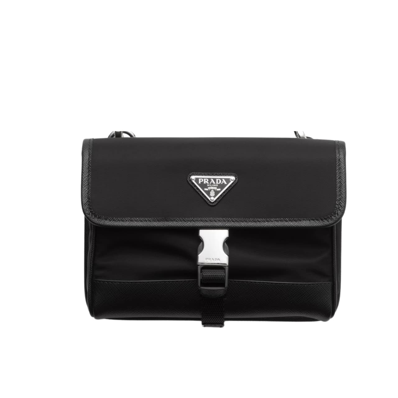 Prada Re Nylon And Saffiano Leather Smartphone Case Black 14Cm