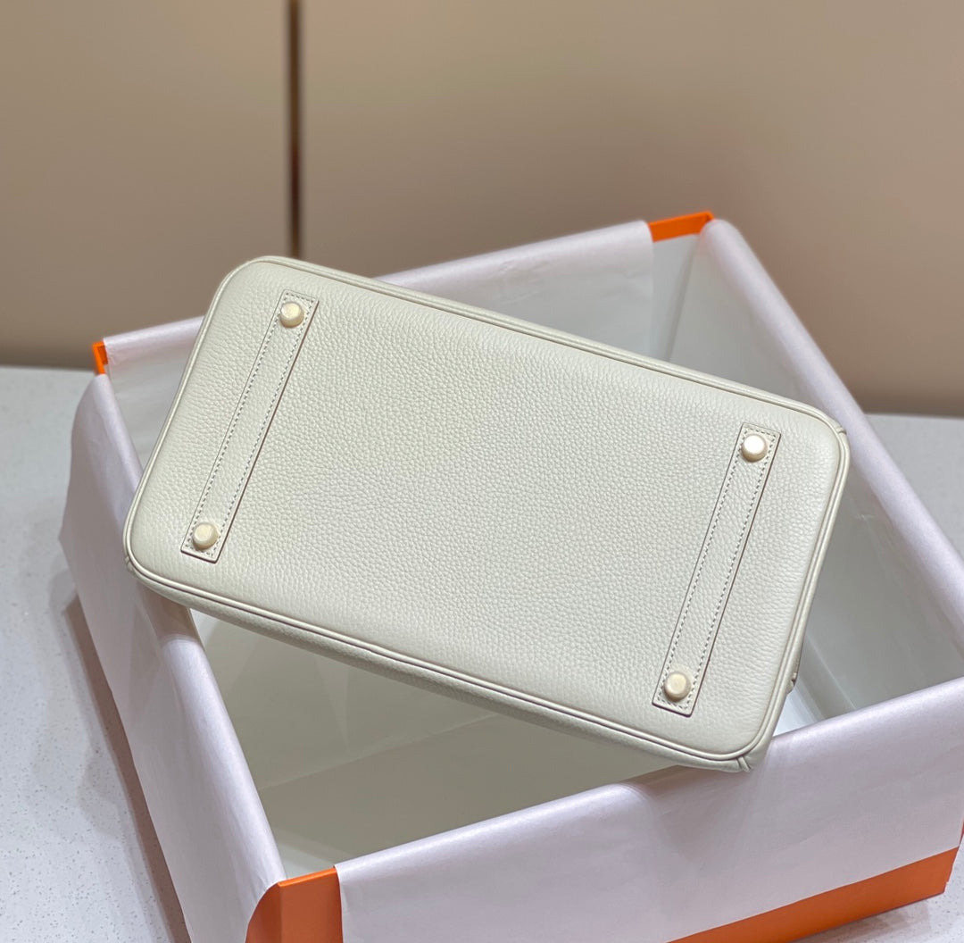 Hermes Birkin 35Cm White Togo Leather Gold Hardware