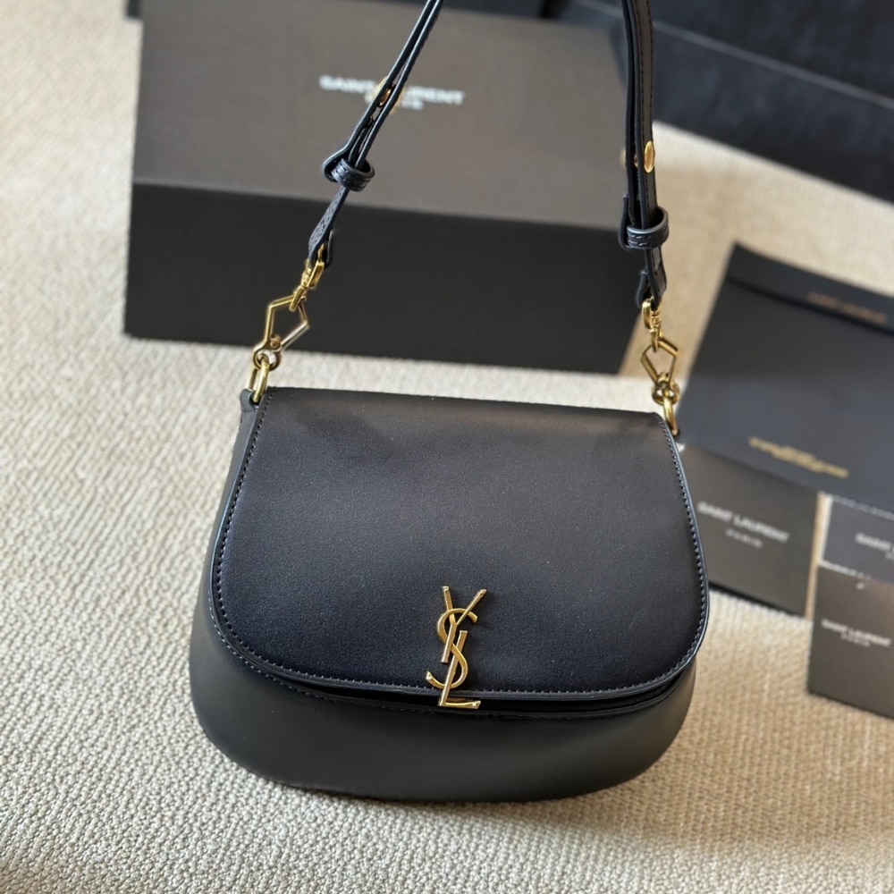 Saint Laurent Voltaire Top Handle In Box Black 20Cm