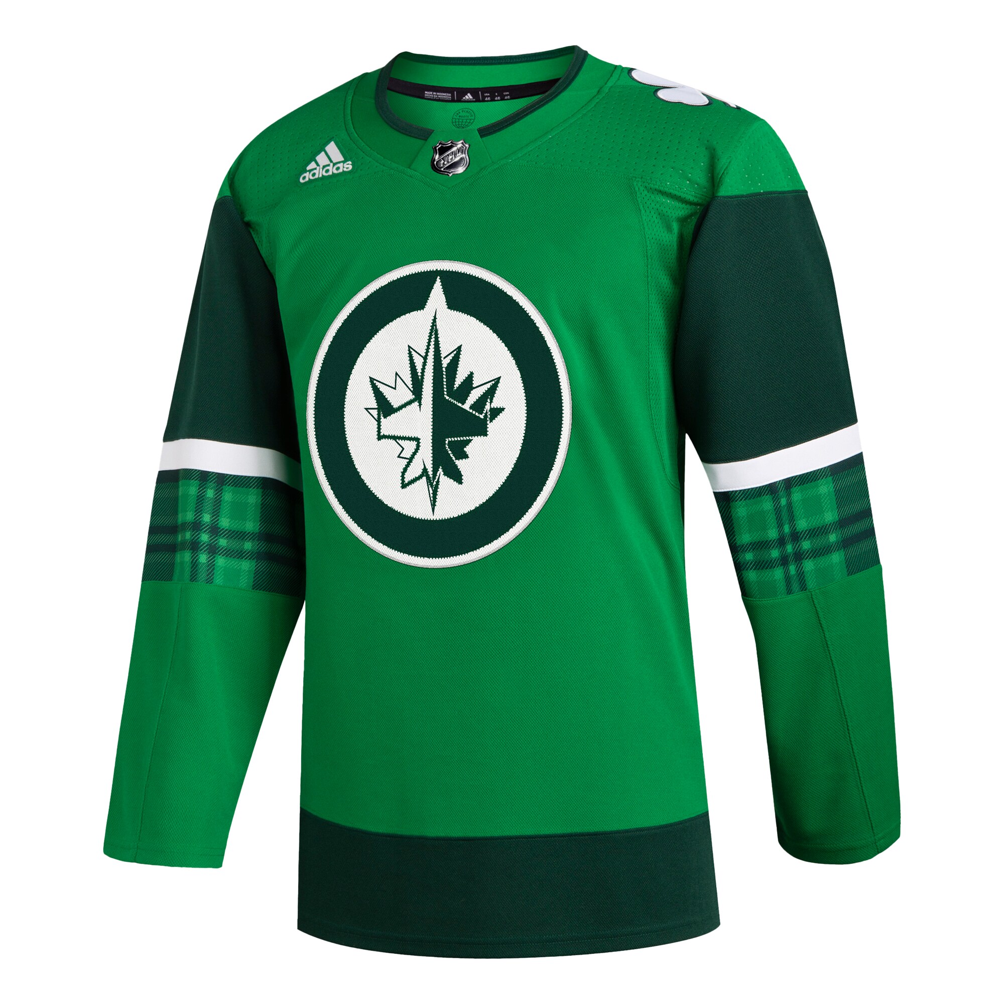 Winnipeg Jets adidas 2023 St. Patrick’s Day Primegreen Authentic Jersey – Kelly Green