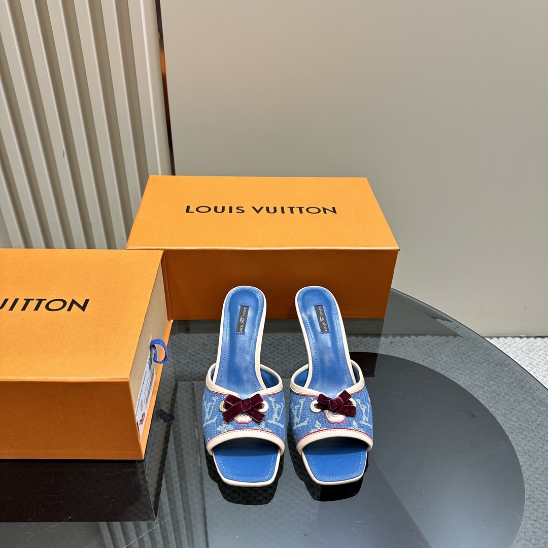 Louis Vuitton Kitten Mule Denim Blue