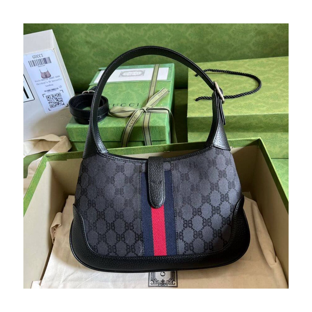 Gucci x Balenciaga Jackie 1961 Small Hobo Bag Black 27.5cm