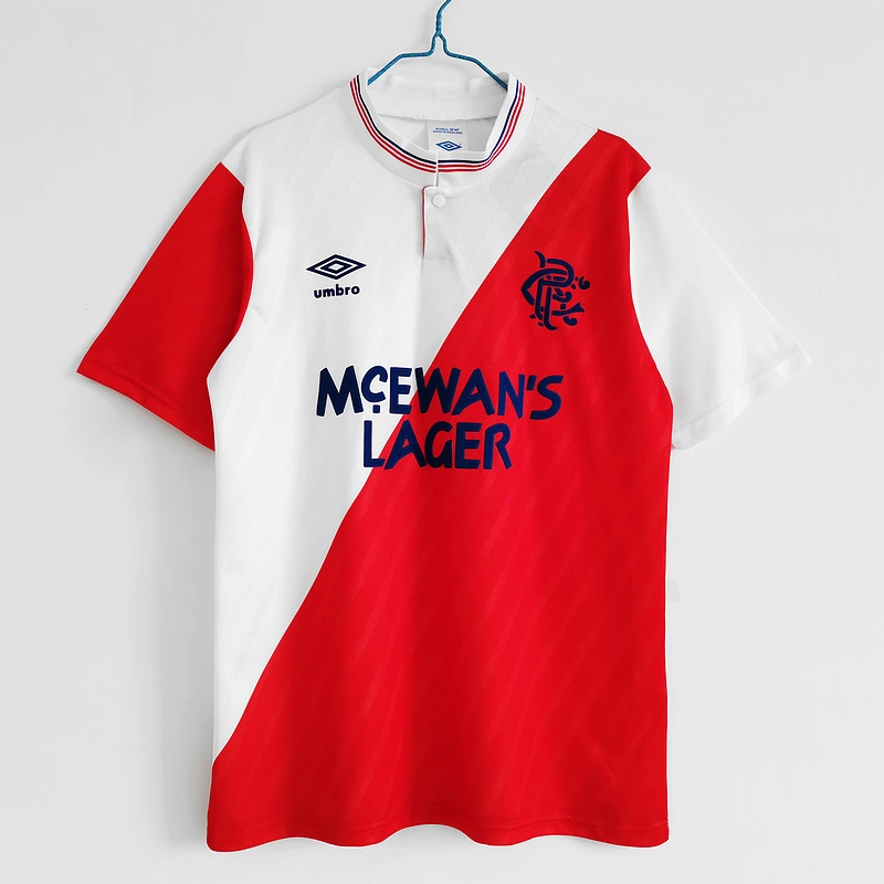 Retro 1982-83 Glasgow Rangers away football jersey Retro