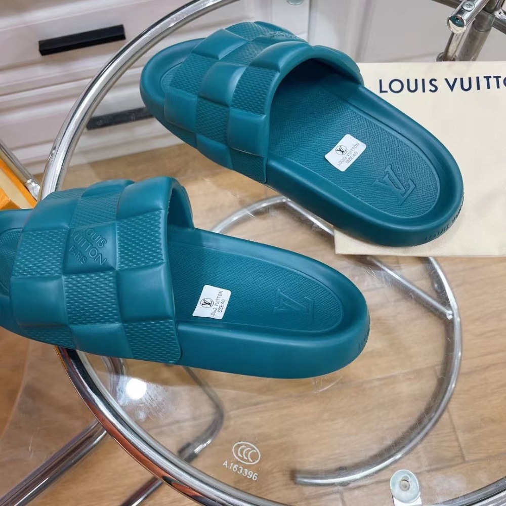 Louis Vuitton Waterfront Mule Maxi Damier Rubber Blue