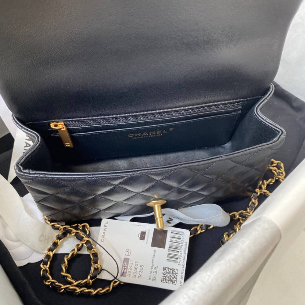 Chanel Mini Flap Bag With Top Handle