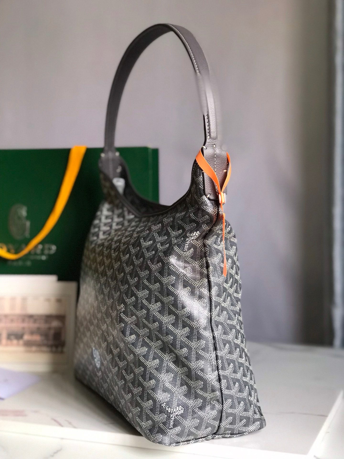 Goyard Hobo Boheme 42Cm Grey Canvas