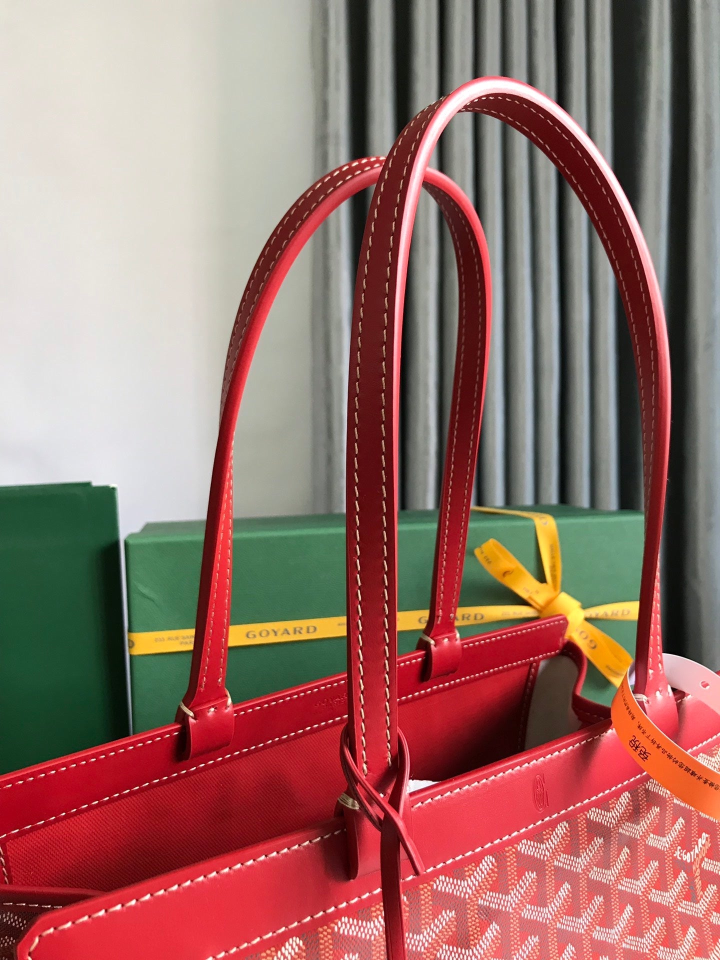 Goyard Bellechasse Biaude Pm Bag 36cm Classic Red Goyardine Canvas And Calfskin Trim