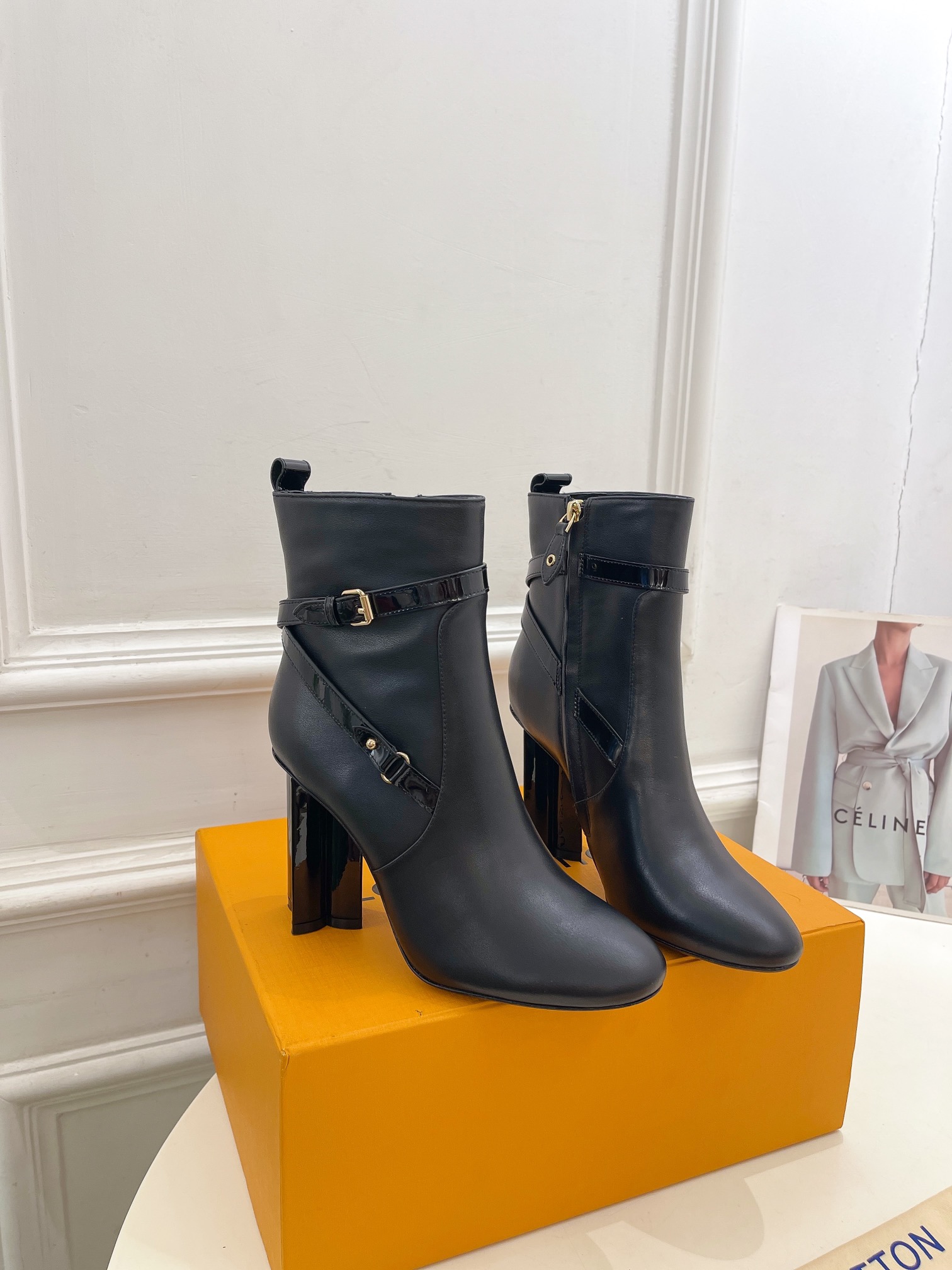 LV Silhouette Leather Ankle Boots with Monogram Flower Heel