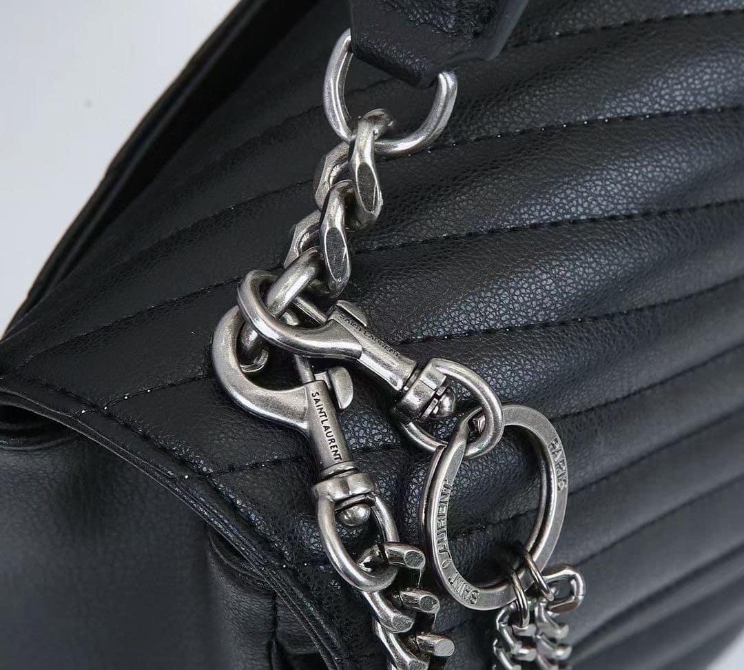 Saint Laurent College Large Chain Bag Black 32Cm 600278Brm041000