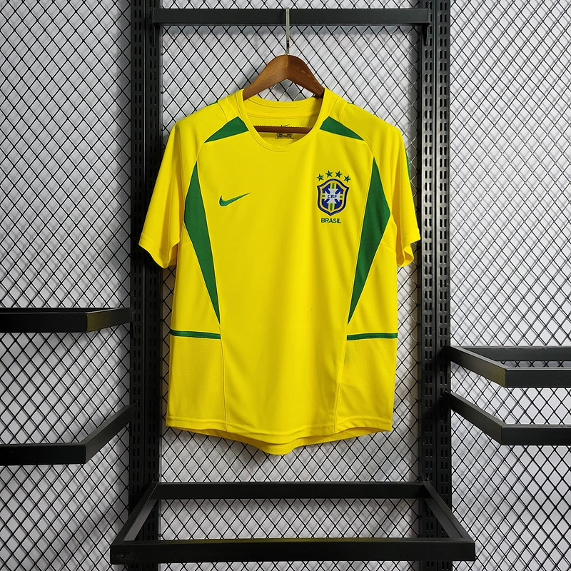 Retro 2002 Brazil home RONALDO R.CARLOS KAKA Ronaldinho Football jersey retro
