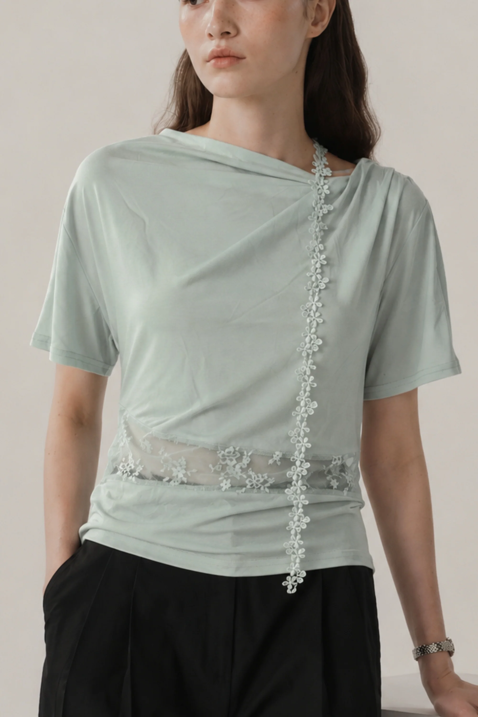 Airy Sheer Waist Top