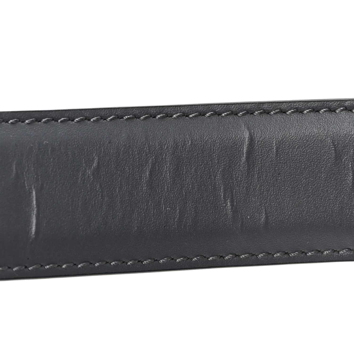 Selleria Calfskin GG Supreme Monogram Reversible Belt 95 38 Graphite Grey Black