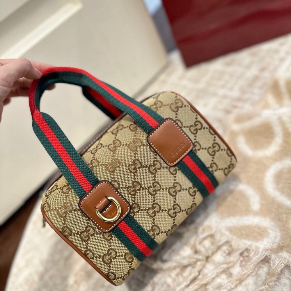 Gucci Mini GG Handbag Beige And Brown GG Canvas 20Cm 859975 FAFWX 9870