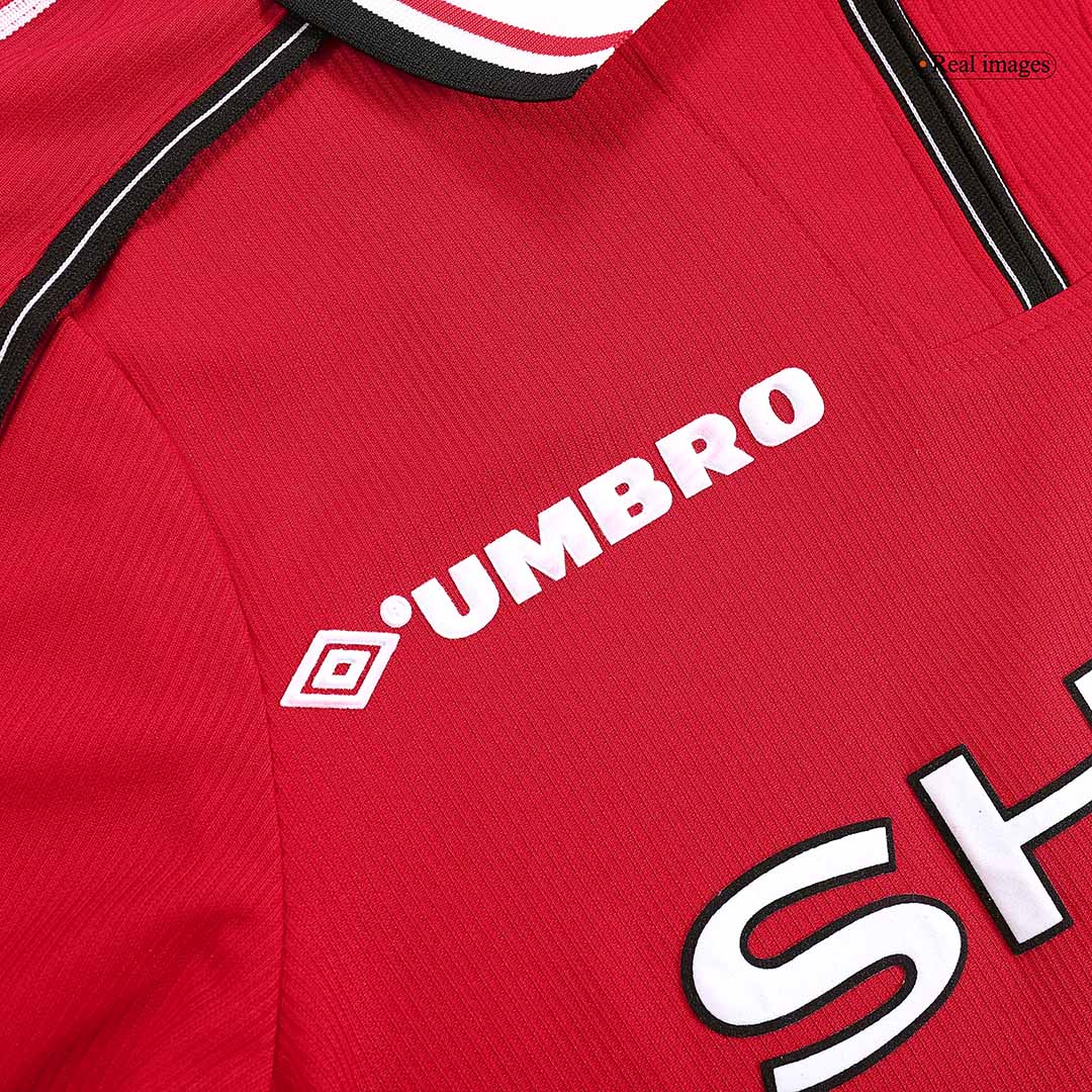 Beckham #7 Manchester United 1998/99 Home Long Sleeve Retro Jersey
