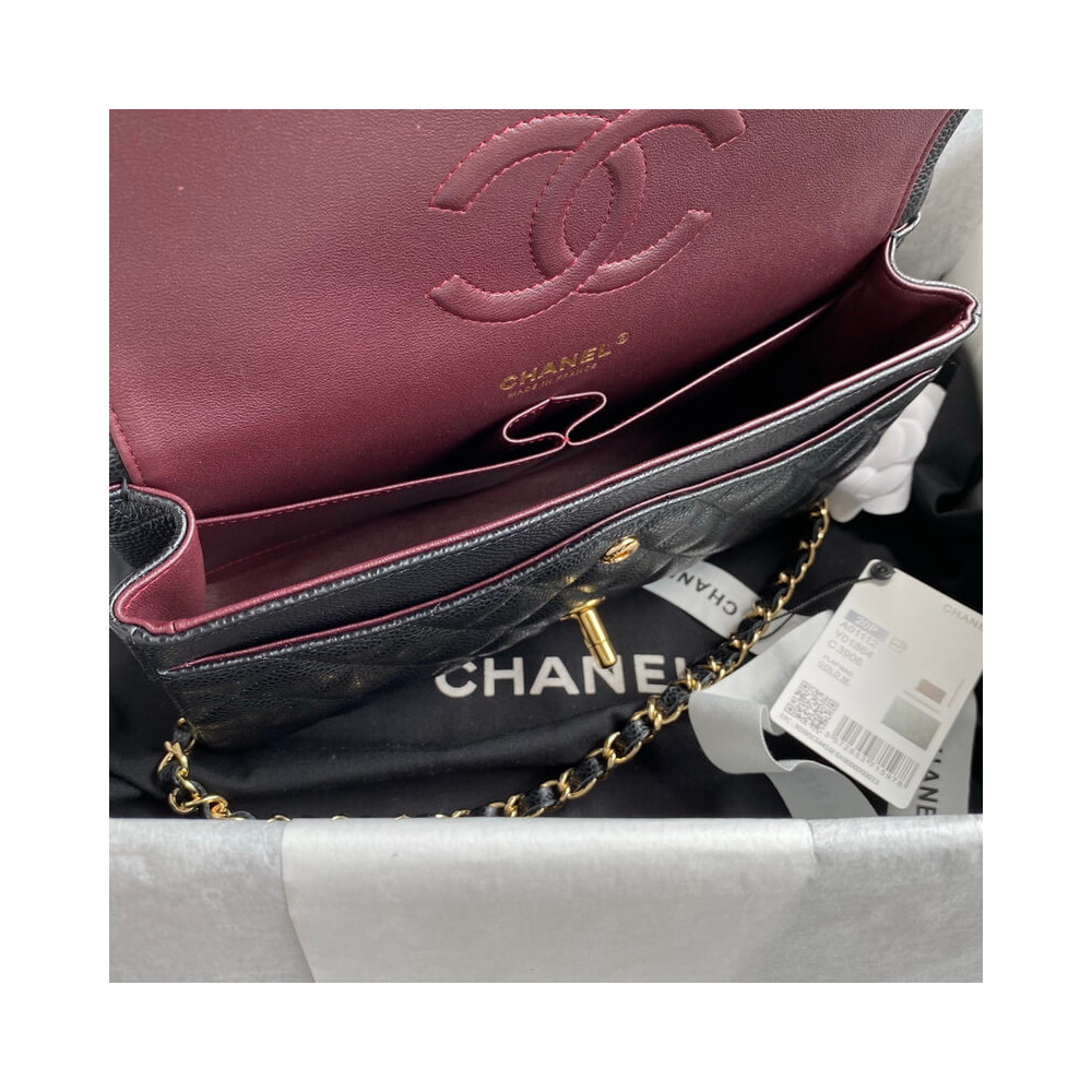 Chanel Caviar Calfskin Medium Classic Double Flap Bag 25.5cm