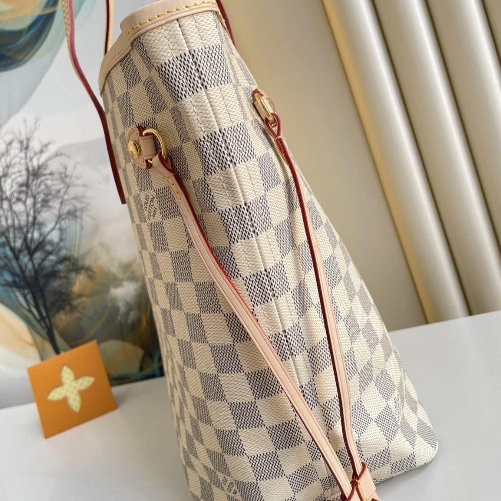 Louis Vuitton Neverfull GM Damier Azur Canvas Tote Bag Beige 39cm N40602