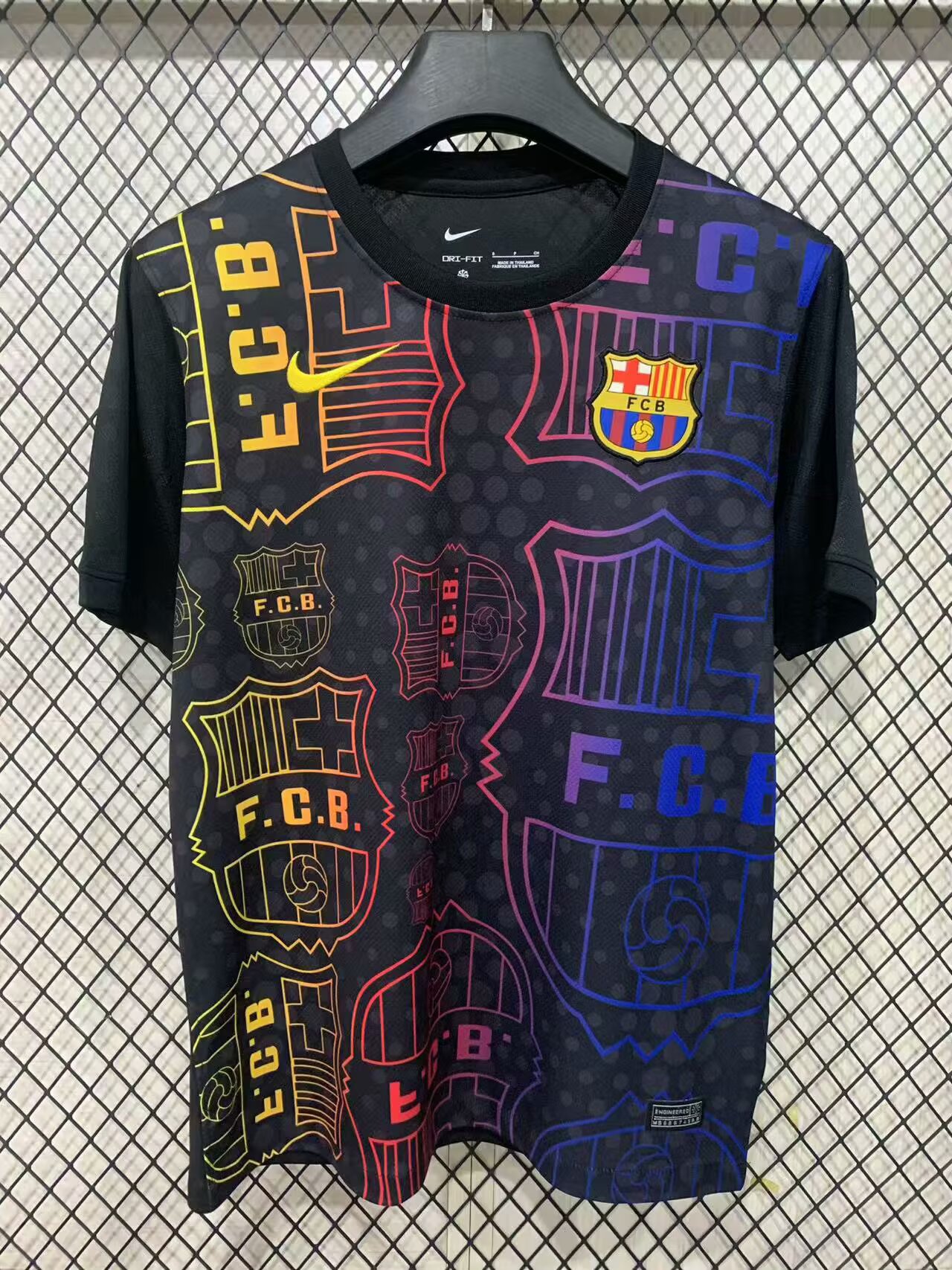 2025/2026 Barcelona Special Edition Camouflage Black and Yellow Football Shirt 1:1 Thai Quality